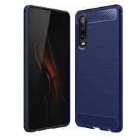 Силиконов калъф Flexible Carbon за Huawei P30 Син