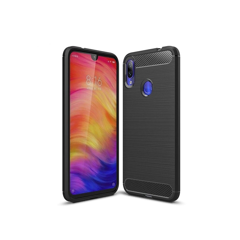 Силиконов калъф Flexible Carbon за Xiaomi Redmi 7 Черен