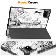 Калъф fixGuard Active SmartCover за Xiaomi Pad 6 / 6 Pro, Retro Eiffel Tower