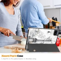 Калъф fixGuard Active SmartCover за Xiaomi Pad 6 / 6 Pro, Retro Eiffel Tower