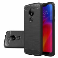 Силиконов калъф Flexible Carbon за Motorola Moto G7 Power Черен