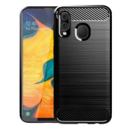 Силиконов калъф Flexible Carbon за Samsung Galaxy A20e Черен