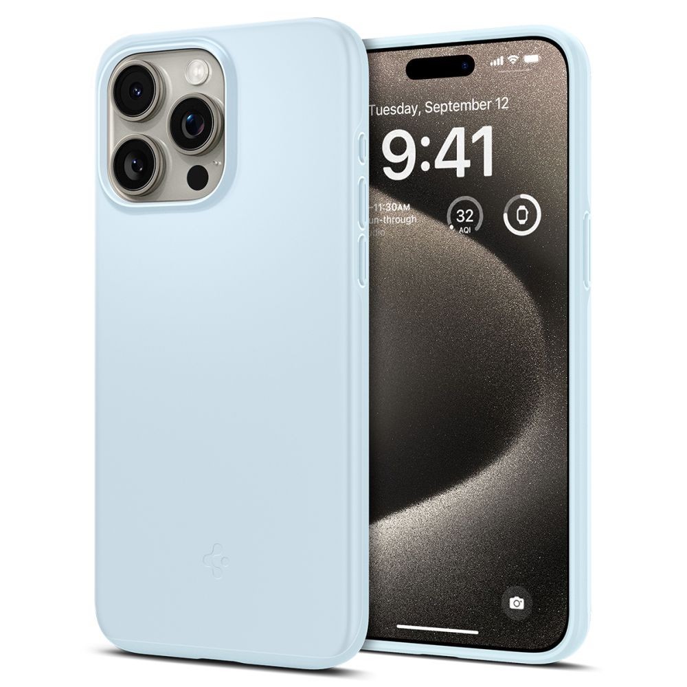 Калъф Spigen Thin Fit за iPhone 15 Pro Max, Mute Blue