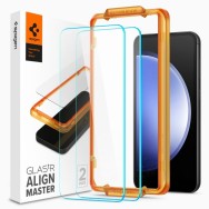 Стъклен протектор Spigen Alm Glas.TR, 2-Pack за Samsung Galaxy S23 FE, Clear