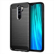 Силиконов калъф Flexible Carbon за Xiaomi Redmi Note 8 Pro Черен