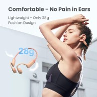 Безжични Слушалки, Xiaomi Haylou BC01, PurFree Bone Conduction,Headphones Bluetooth, Pink