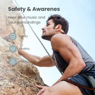 Безжични Слушалки, Xiaomi Haylou BC01, PurFree Bone Conduction,Headphones Bluetooth, Pink