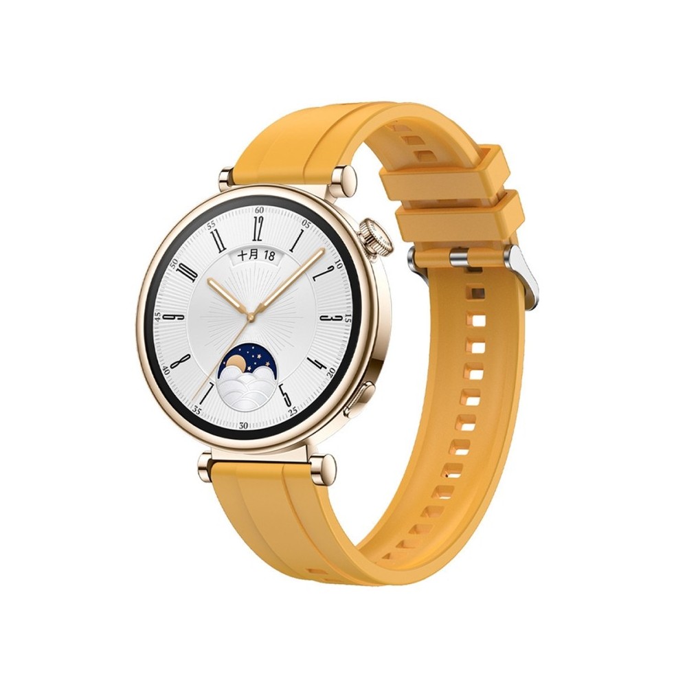Каишка fixGuard Buckle Silicone Band за Huawei Watch GT4, 41mm, Yellow
