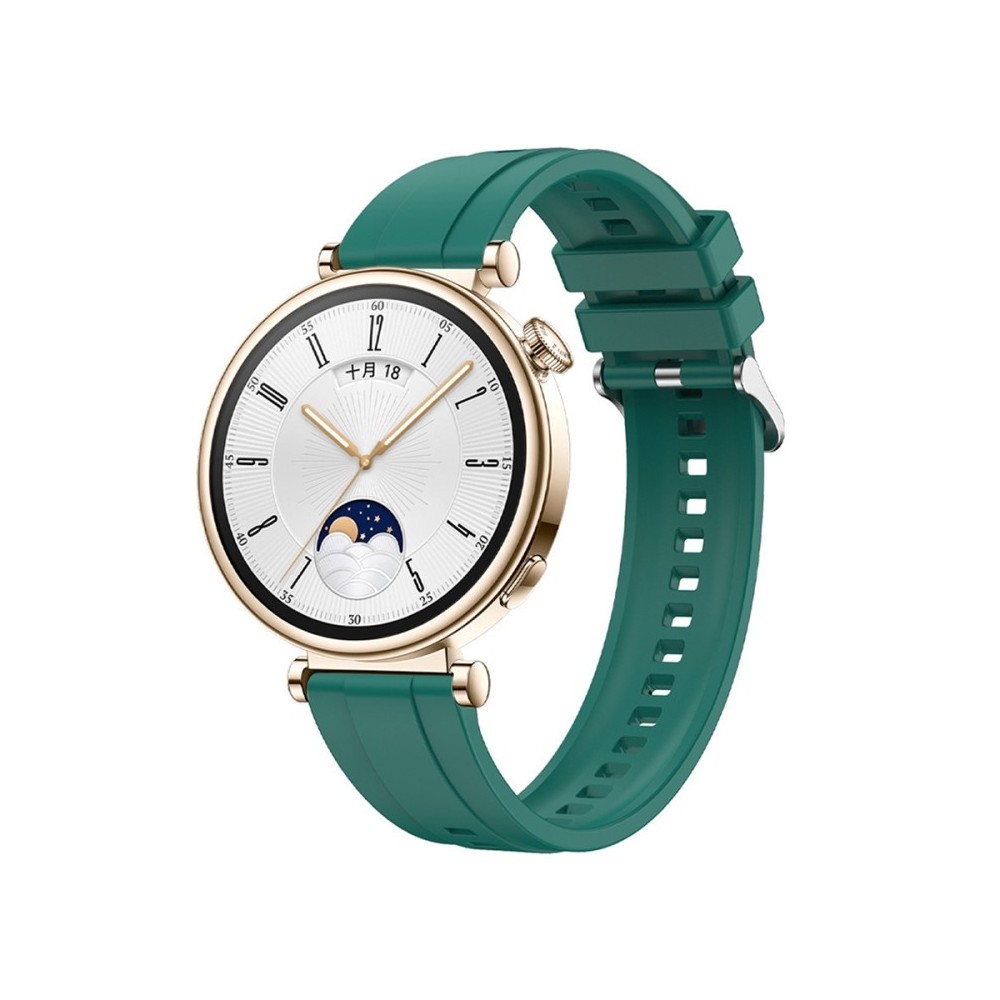 Каишка fixGuard Buckle Silicone Band за Huawei Watch GT4, 41mm, Dark Green