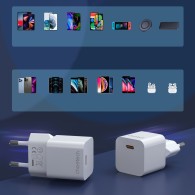 Choetech Mini Wall Charger USB-C 20W PD - захранване за ел. мрежа 20W с USB-C изход
