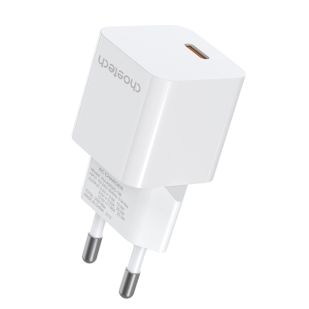 Choetech Mini Wall Charger USB-C 20W PD - захранване за ел. мрежа 20W с USB-C изход