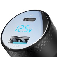 Joyroom Digital Display Dual PD Quick Car Charger 53W - зарядно за кола с USB-A и USB-C