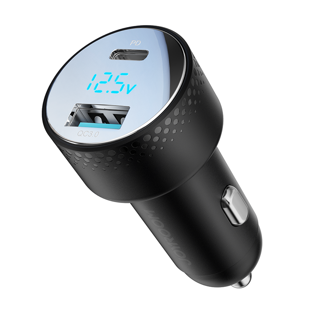 Joyroom Digital Display Dual PD Quick Car Charger 53W - зарядно за кола с USB-A и USB-C