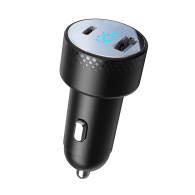Joyroom Digital Display Dual PD Quick Car Charger 53W - зарядно за кола с USB-A и USB-C