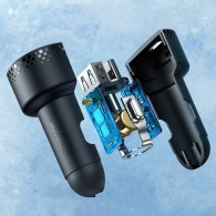 Joyroom Digital Display Dual PD Quick Car Charger 53W - зарядно за кола с USB-A и USB-C