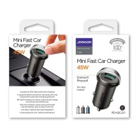 Joyroom Dual USB-A & USB-C Fast Car Charger 45W - зарядно за кола с USB-A и USB-C изход