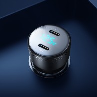 Joyroom Digital Display Dual USB-C Fast Car Charger 70W PD - зарядно за кола с 2xUSB-C изход