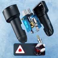 Joyroom Digital Display Dual USB-C Fast Car Charger 70W PD - зарядно за кола с 2xUSB-C изход