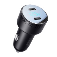 Joyroom Digital Display Dual USB-C Fast Car Charger 70W PD - зарядно за кола с 2xUSB-C изход