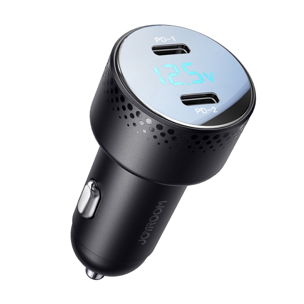 Joyroom Digital Display Dual USB-C Fast Car Charger 70W PD - зарядно за кола с 2xUSB-C изход