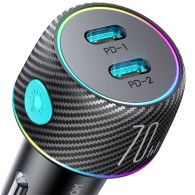 Joyroom Dual USB-C Fast Car Charger 70W PD - зарядно за кола с 2xUSB-C изход