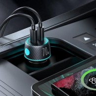 Joyroom Dual USB-C Fast Car Charger 70W PD - зарядно за кола с 2xUSB-C изход