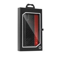 Carbon Leather Case AUDI за Samsung Galaxy S10 , червен