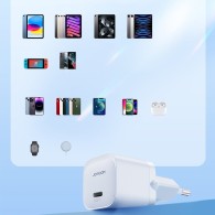 Joyroom Mini USB-C PD Fast Charger 20W - захранване за ел. мрежа с USB-C изход с технология за бързо зареждане (черен)