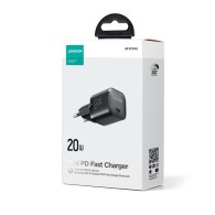 Joyroom Mini USB-C PD Fast Charger 20W - захранване за ел. мрежа с USB-C изход с технология за бързо зареждане (черен)