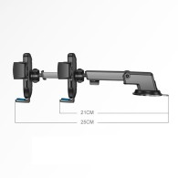 Joyroom Car Phone Holder Telescopic Arm - универсална разтягаща се поставка за таблото, ширина от 60 до 87 мм (черен)