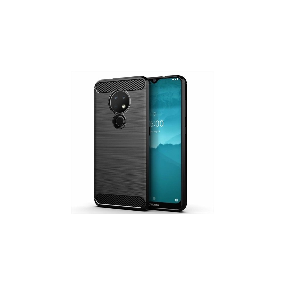 Силиконов калъф Flexible Carbon за Nokia 7.2 / 6.2, Черен