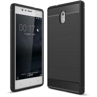 Силиконов калъф Flexible Carbon за Nokia 3, Черен