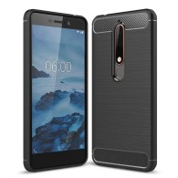 Силиконов калъф Flexible Carbon за Nokia 6.1, Черен