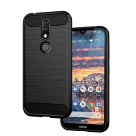 Силиконов калъф Flexible Carbon за Nokia 4.2, Черен