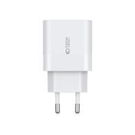 Зарядно Tech-Protect C20W, 2-Port, PD 20W + USB-C Към USB-C Кабел , White