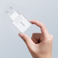Зарядно Tech-Protect C20W, 2-Port, PD 20W + USB-C Към USB-C Кабел , White