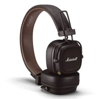 Marshall Major IV Bluetooth - безжични слушалки с микрофон за смартфони и мобилни устройства, Кафяв)