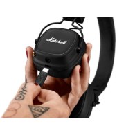 Marshall Major IV Bluetooth - безжични слушалки с микрофон за смартфони и мобилни устройства, Черен