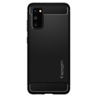 Spigen Rugged Armor удароустойчив силиконов (TPU) калъф за Samsung Galaxy S20, Matte Black