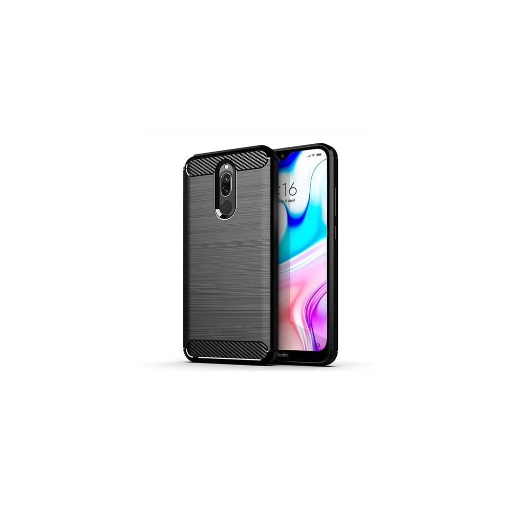 Силиконов калъф Flexible Carbon за Xiaomi Redmi 8, Черен