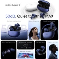 Слушалки Realme Buds Air 5, Truly Wireless in-Ear Earbuds, Bluetooth, Black
