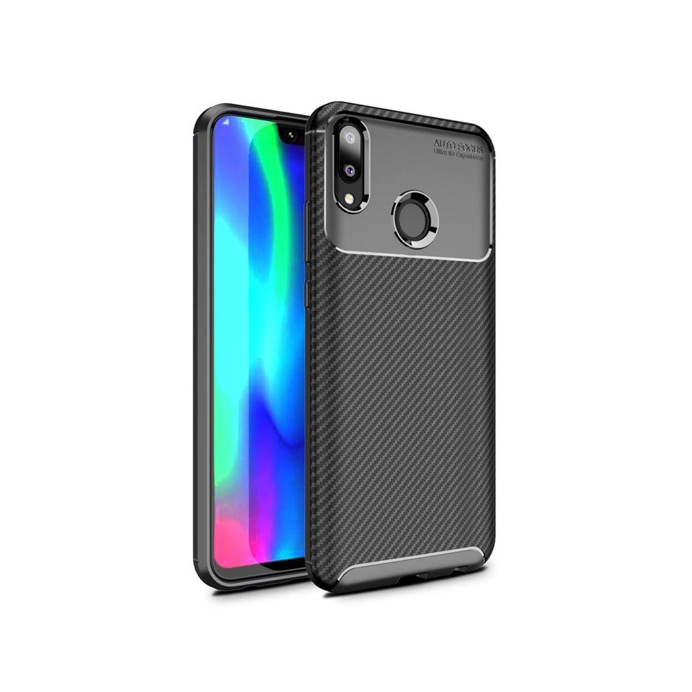 Силиконов калъф Flexible Carbon за Huawei Y9 2019 , Черен