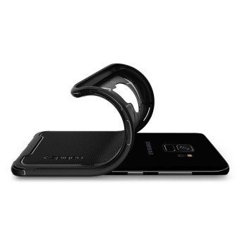 Spigen Rugged Armor Urban удароустойчив силиконов (TPU) калъф за Samsung Galaxy S9, Black