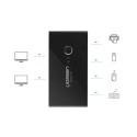 Хъб Ugreen 4x USB 2.0 HUB sharing switch box (30767), Черен