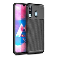 Силиконов калъф Flexible Carbon за Samsung Galaxy M30 , Черен
