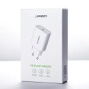Адаптер Ugreen USB Power Delivery 3.0 Quick Charge 4.0+ wall charger 20W 3A (60450), Бял