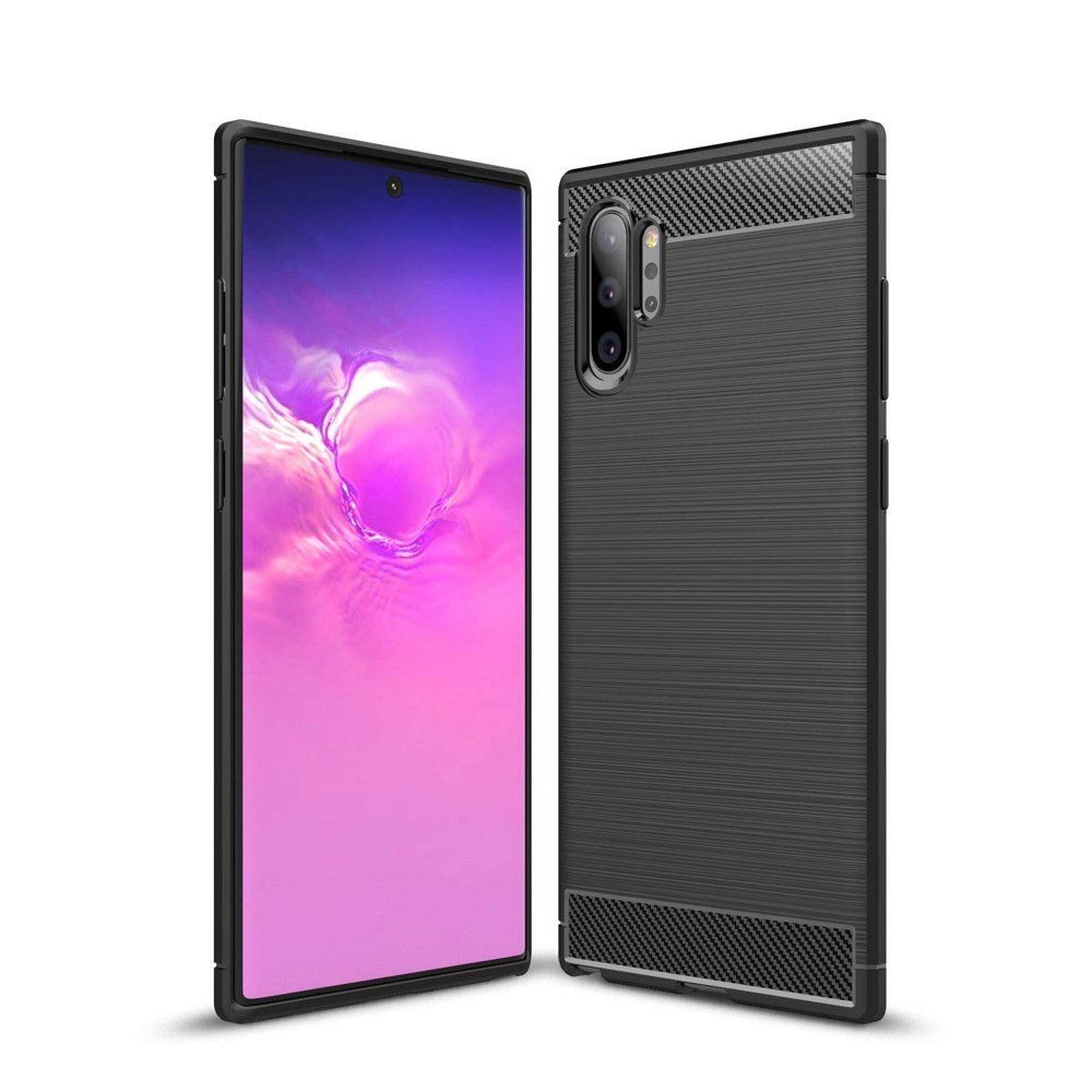 Силиконов калъф Flexible Carbon за Samsung Galaxy NOTE 10 , Черен
