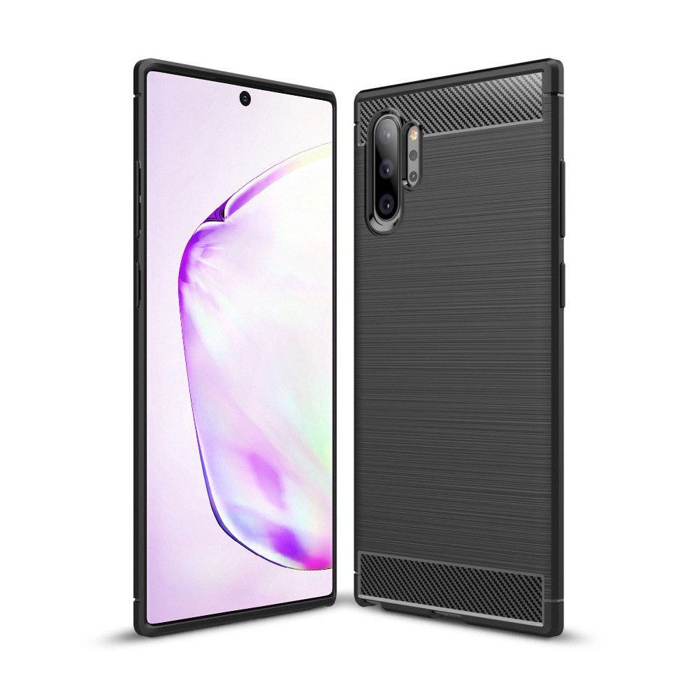 Силиконов калъф Flexible Carbon за Samsung Galaxy NOTE 10 PLUS , Черен