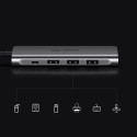 Мултифункционален хъб Ugreen USB Typ C 3.0 Power Delivery 3x USB 3.0 / HDMI (50209), Сив