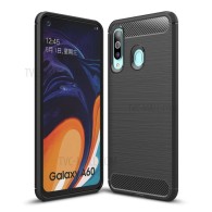 Силиконов калъф Flexible Carbon за Samsung Galaxy A60 , Черен